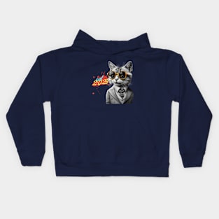 Elevate your style with this cute cat shirt that's perfect for showing off your feline adoration Kids Hoodie